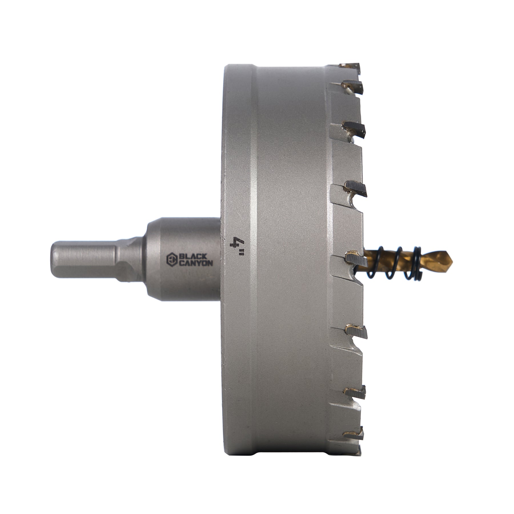4" Carbide Hole Saw, 3-Flat Shank, 1 pc