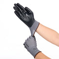 Nitrile Dipped Knit Gloves, 13ga, M/8, Gray/Black, 12 pairs