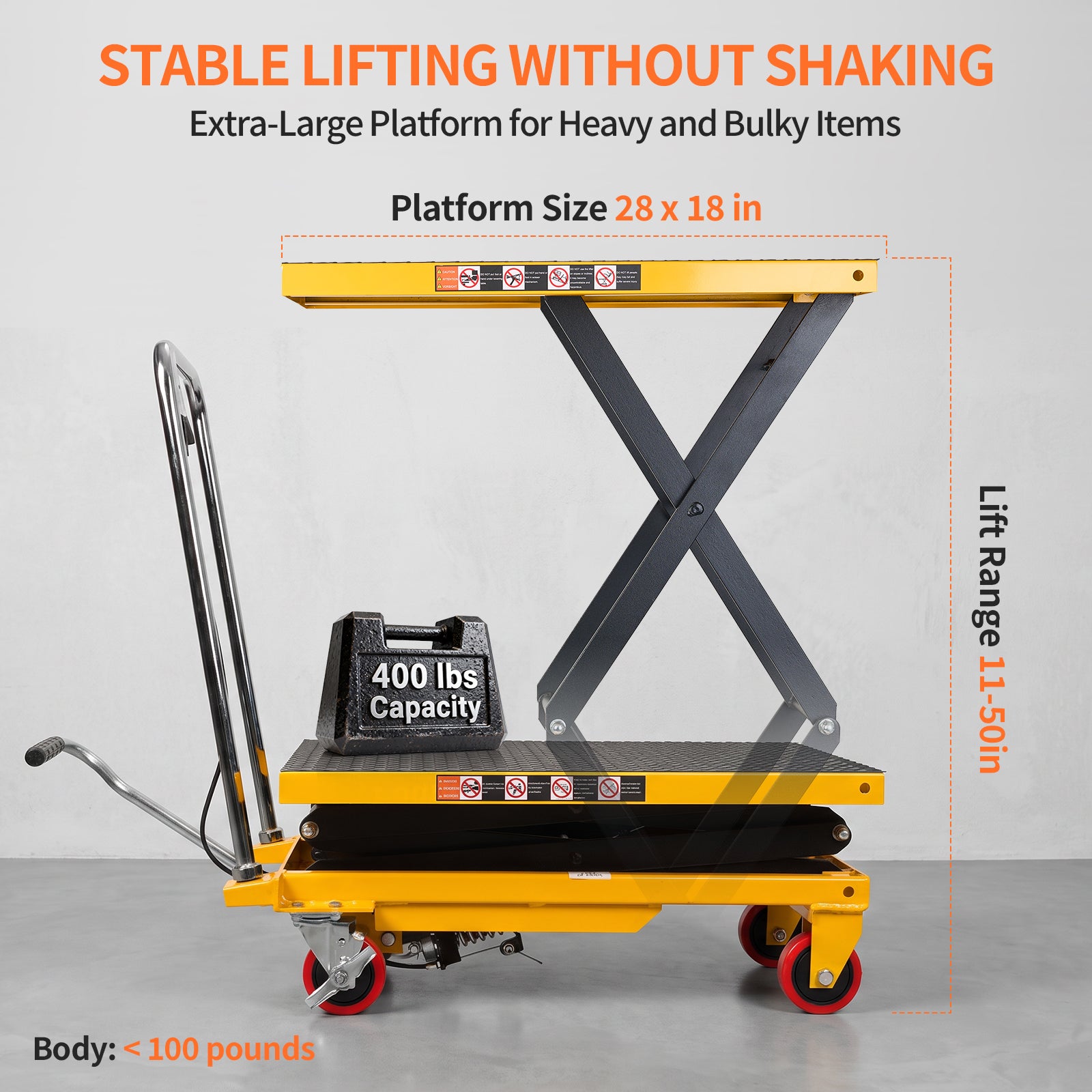 Hydraulic Lift Table Cart