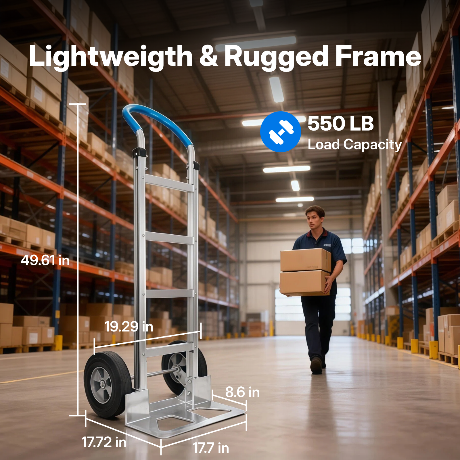 General Purpose Hand Truck, Curved Handle