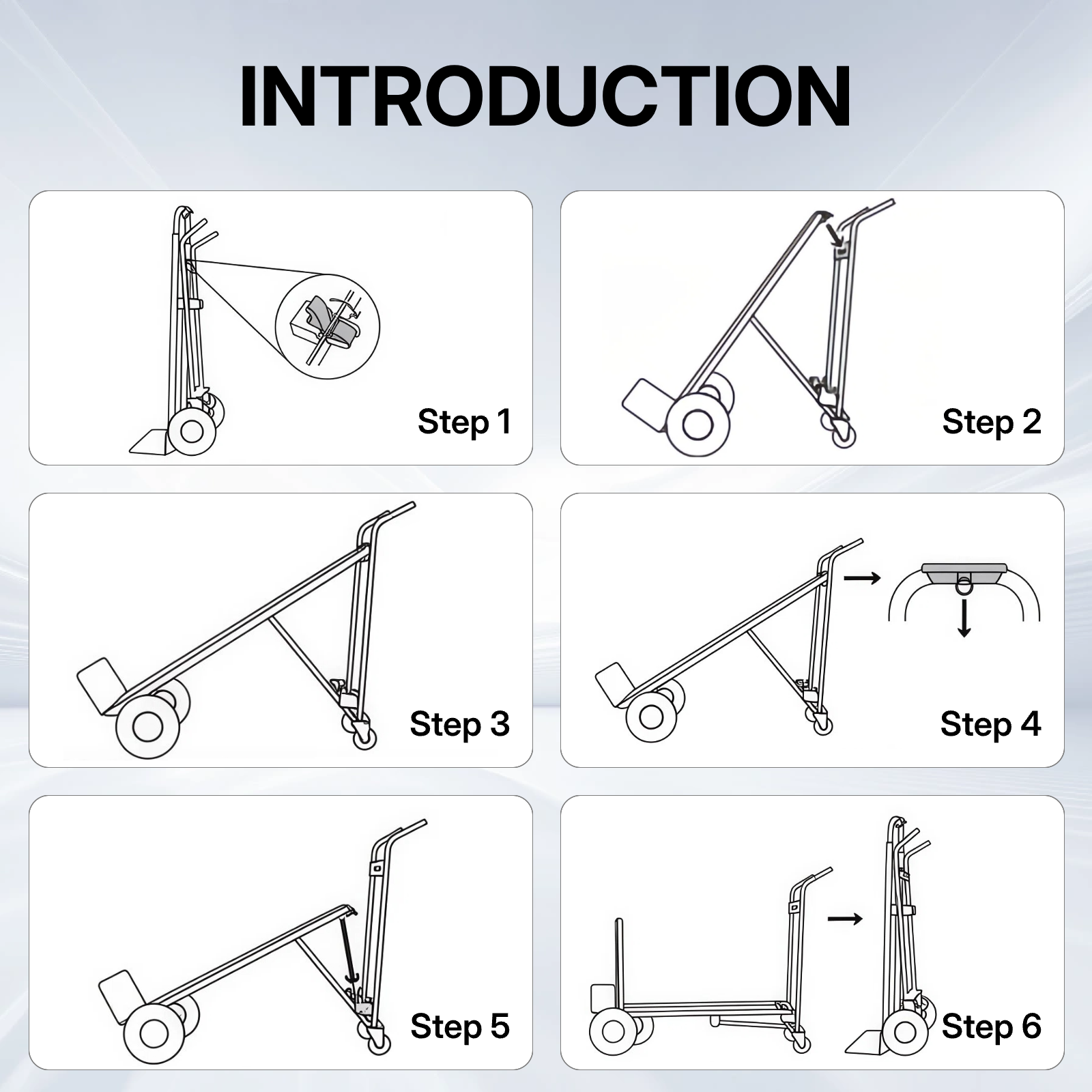 Convertible Hand Truck, 3-in-1, 550/770 lb. Capacity