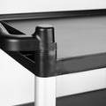 Dual-Handle Utility Service Cart, 3 Shelves, 400 lb. Capacity