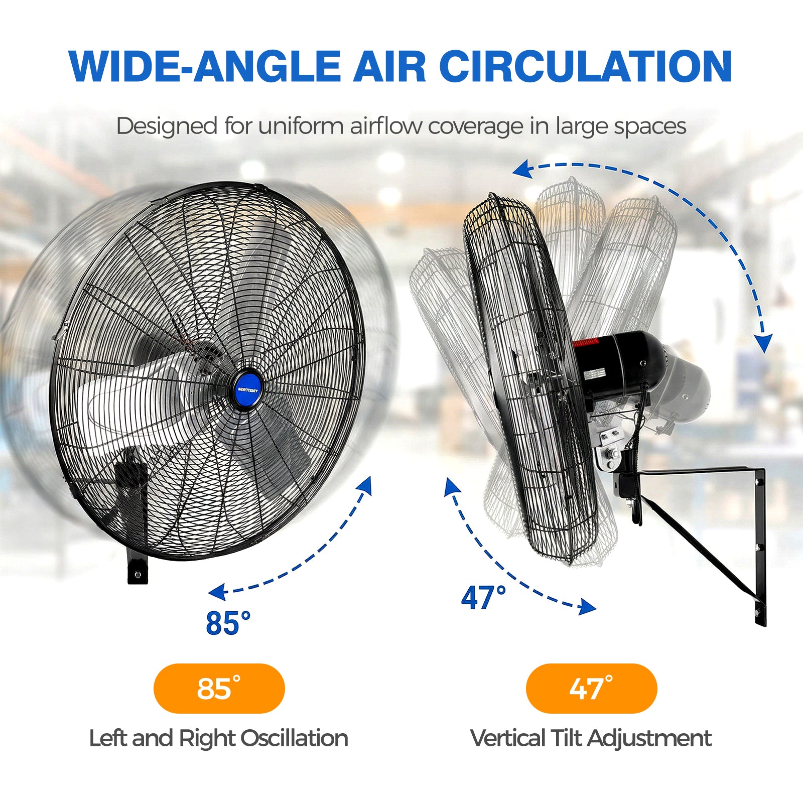 30" Blade Dia, 8200/6600/6400 cfm, 120V, 1/6 Motor HP