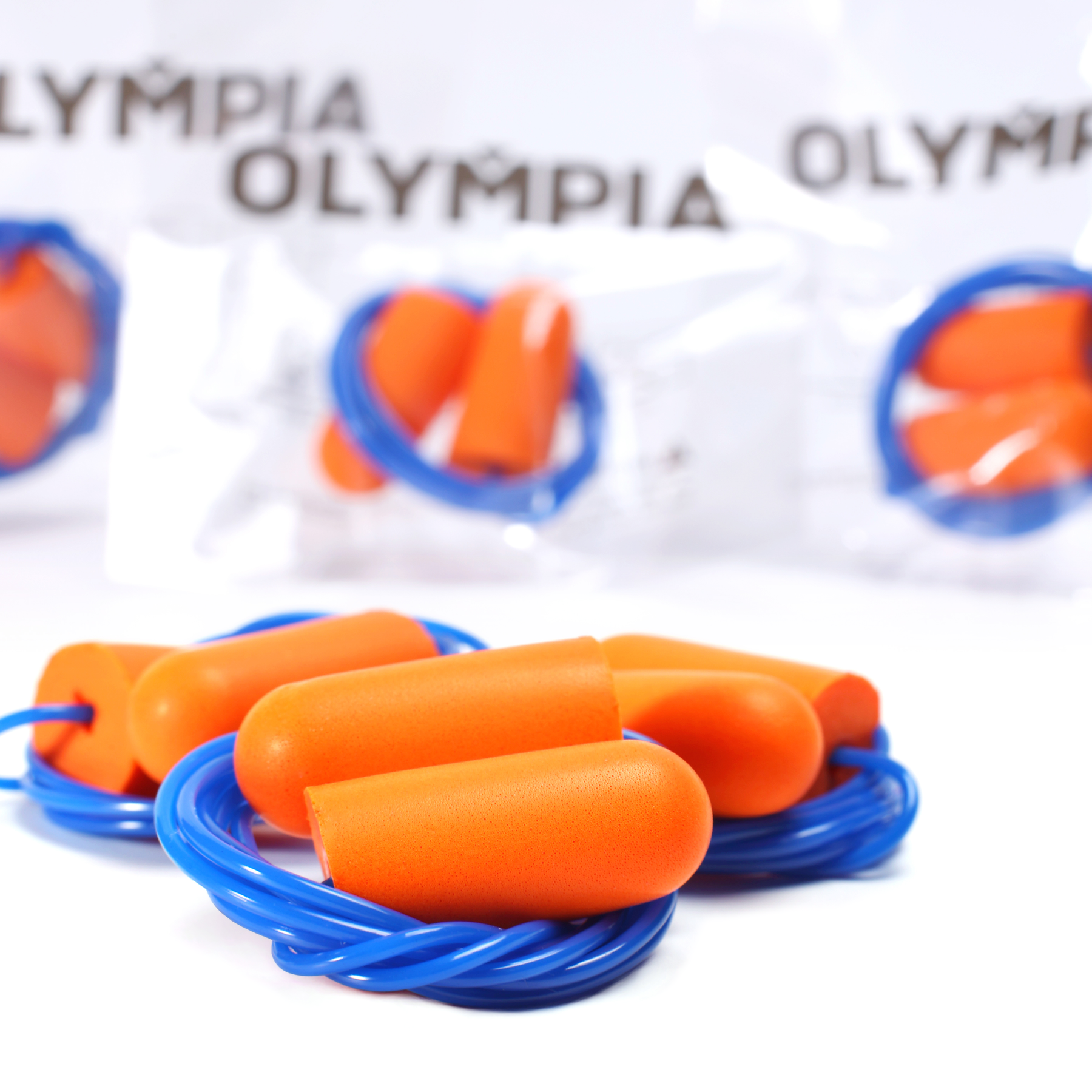 Disposable Foam Earplugs, Bullet Shape, Corded, 200 pairs