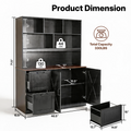Two-Drawer Bookcase, Black