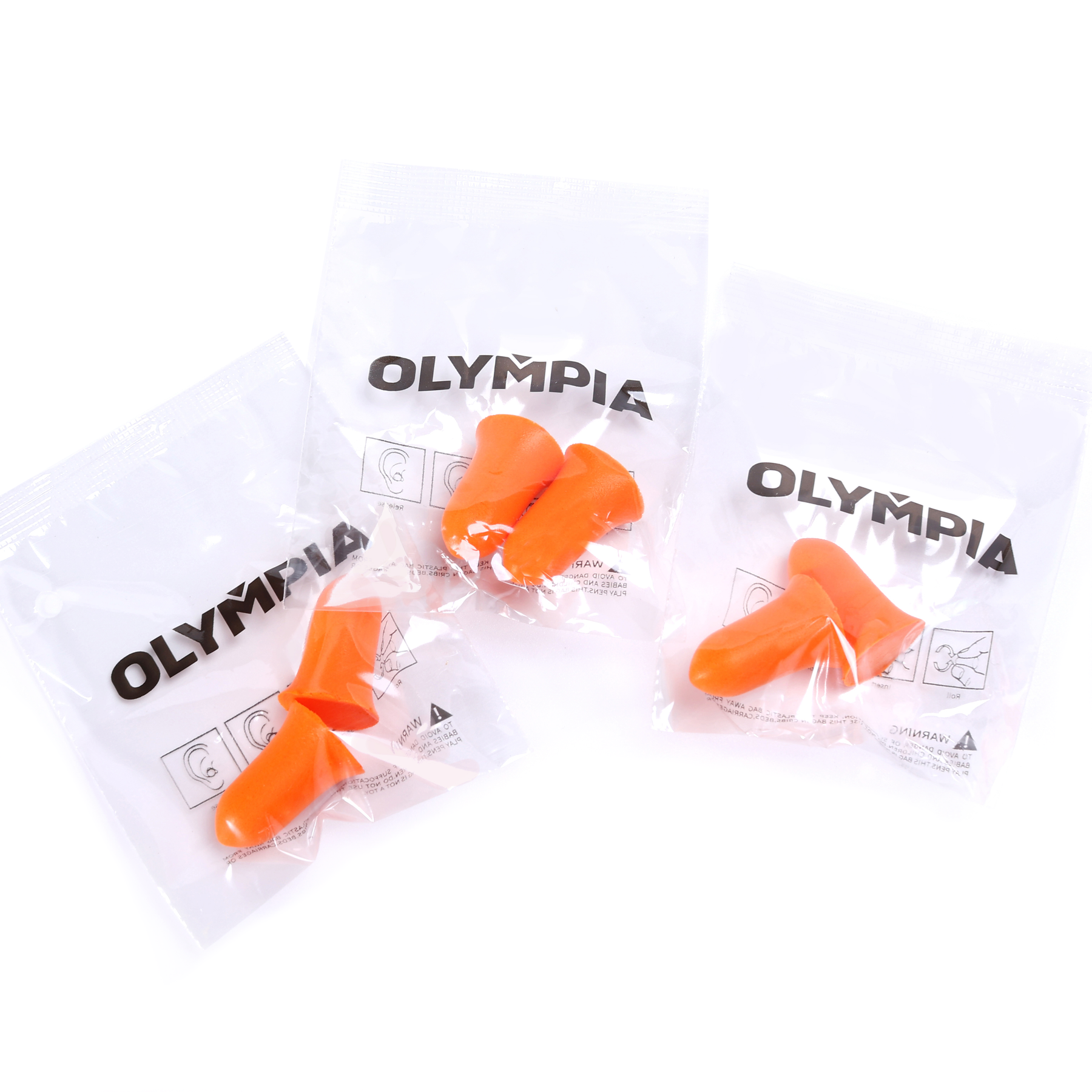 Bell-Shaped Disposable Foam Earplugs, Orange, Uncorded, Box of 200