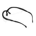 Half-Frame Safety Glasses, Clear, Anti-Scratch, Anti-Fog, Black
