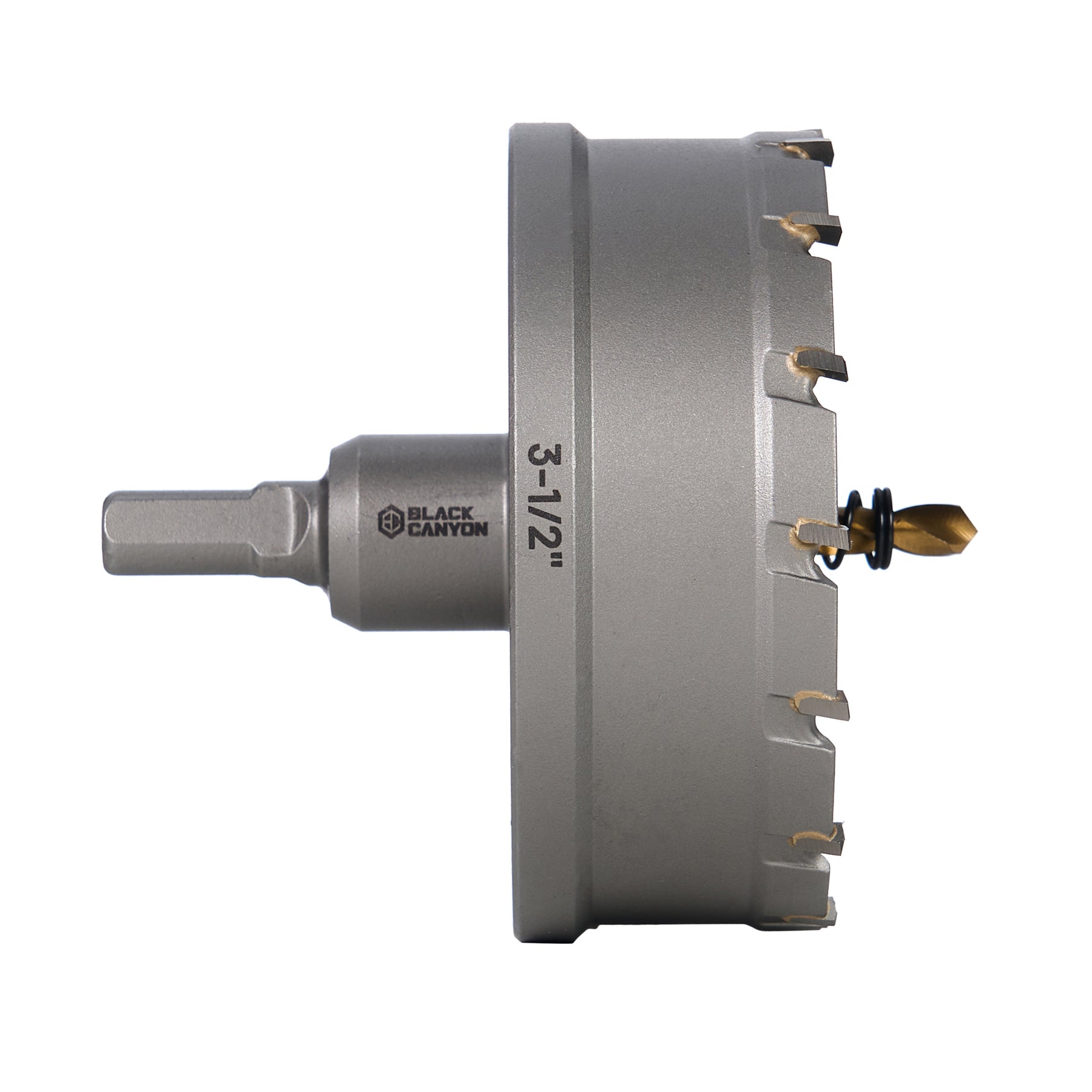 3-1/2" Carbide Hole Saw, 3-Flat Shank, 1 pc
