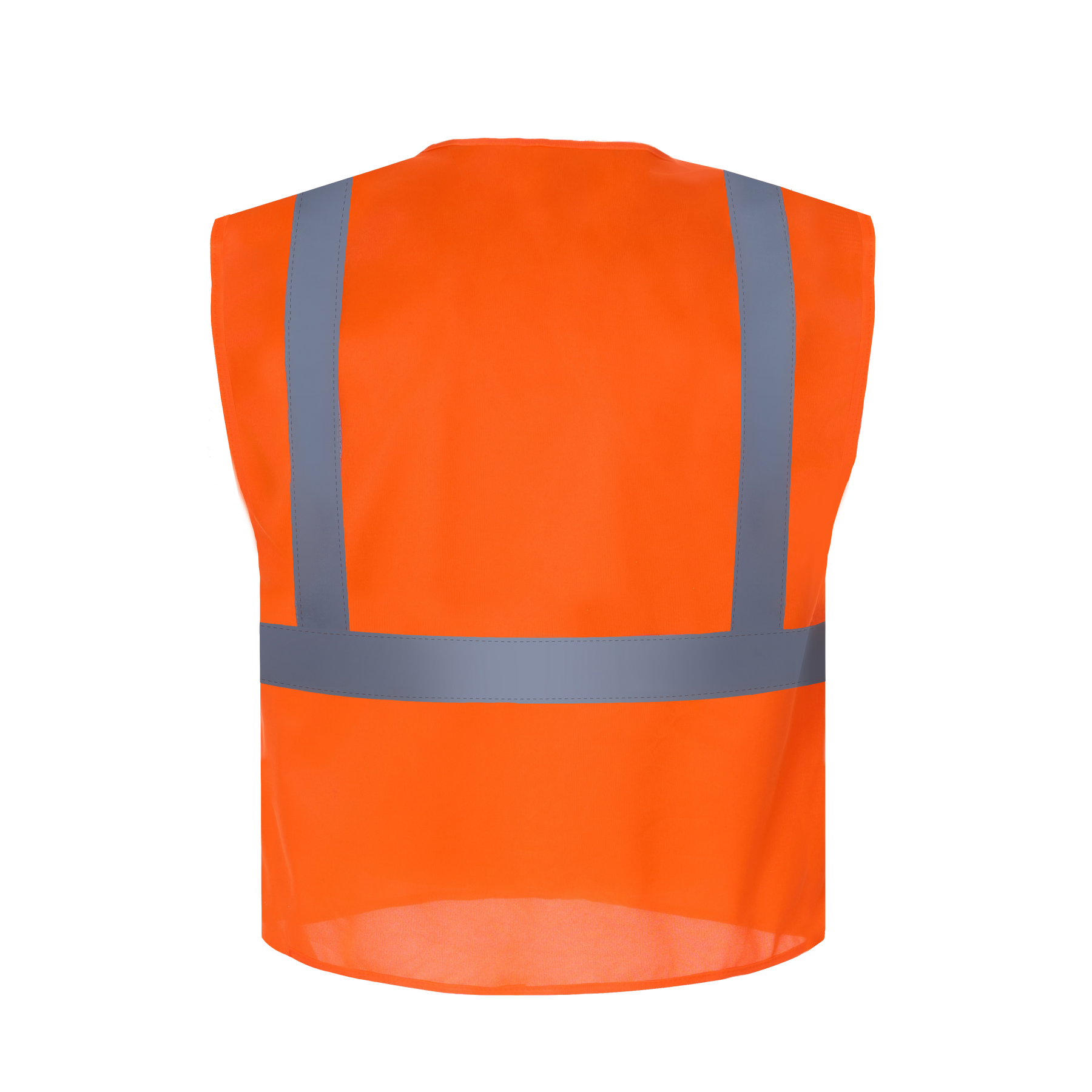 High-Visibility Vest, ANSI Class 2, Orange, XL, Hook-and-Loop, Bag of