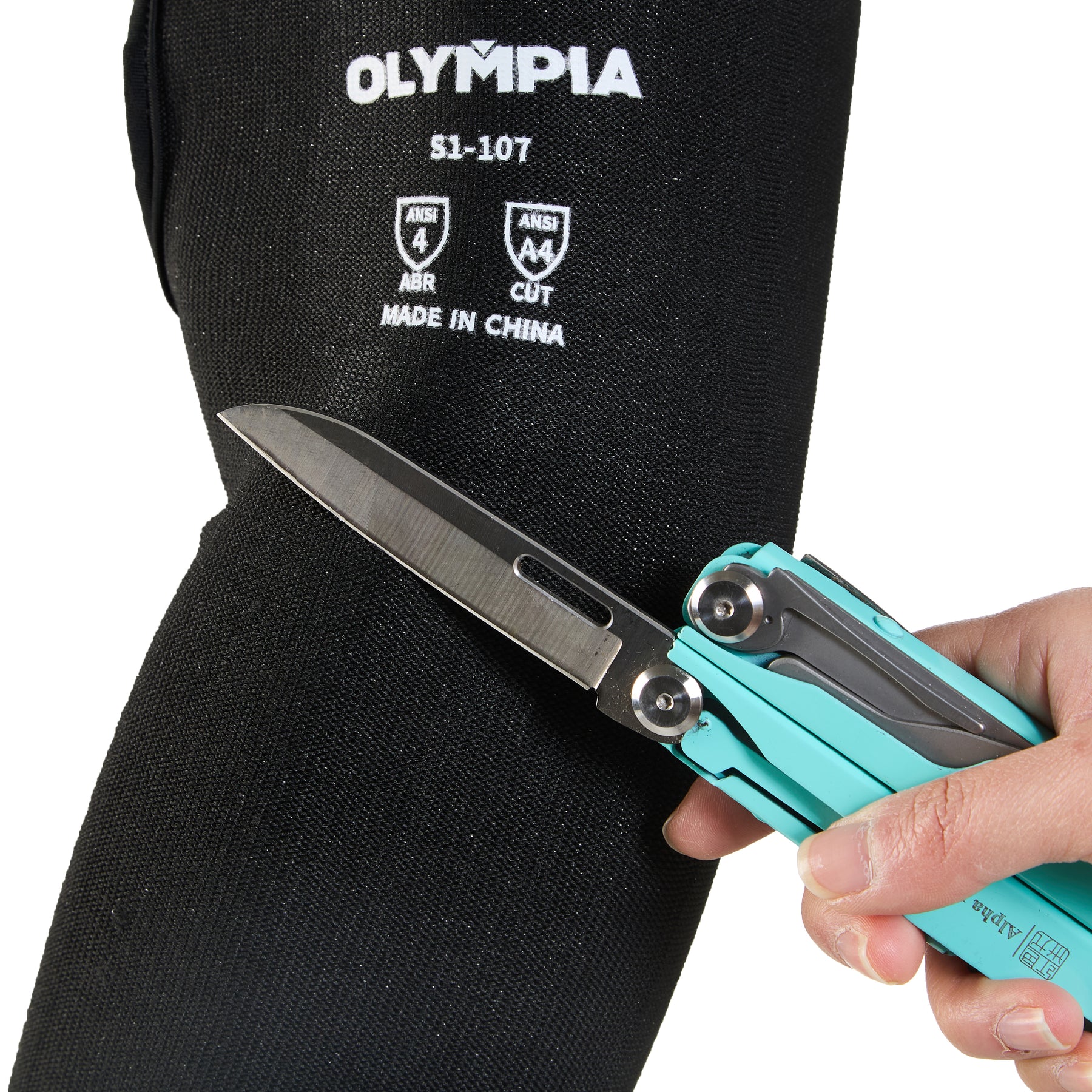 18 in Cut-Resistant Sleeves w/ Thumbhole, Cut Level A4, Polyester/HPPE/Fiberglass, 1 pair