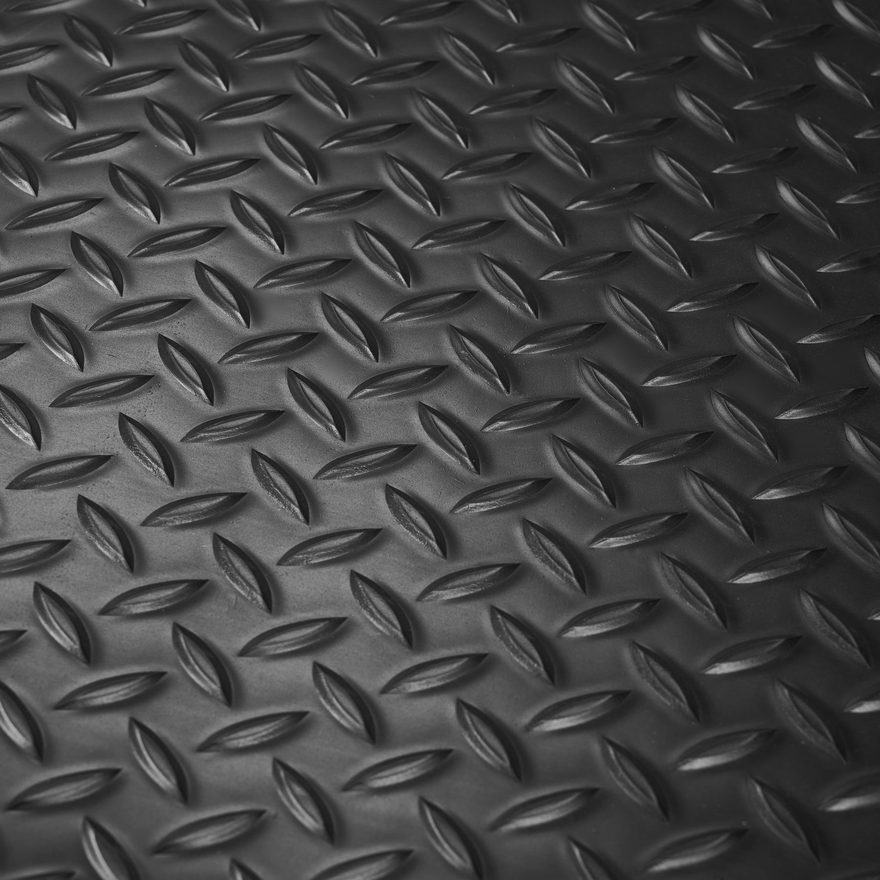 Diamond Plate Anti-Fatigue Mat, 8 x 3 ft, 15/16" Thick, Safety Border