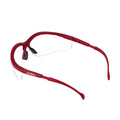 Half-Frame Safety Glasses, Clear Lens, Anti-Scratch, Anti-Fog, Red