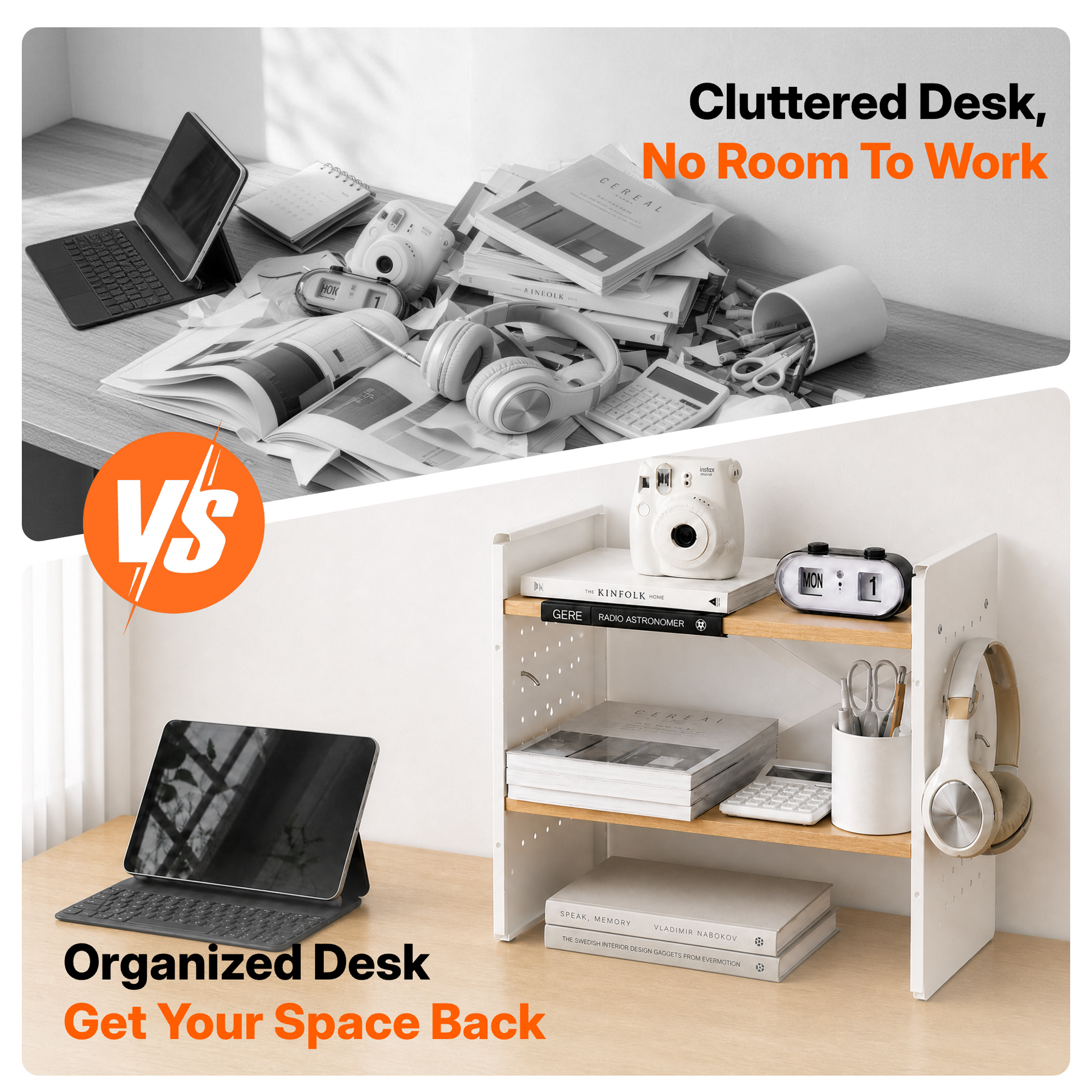 Computer Desk Storage Rack
