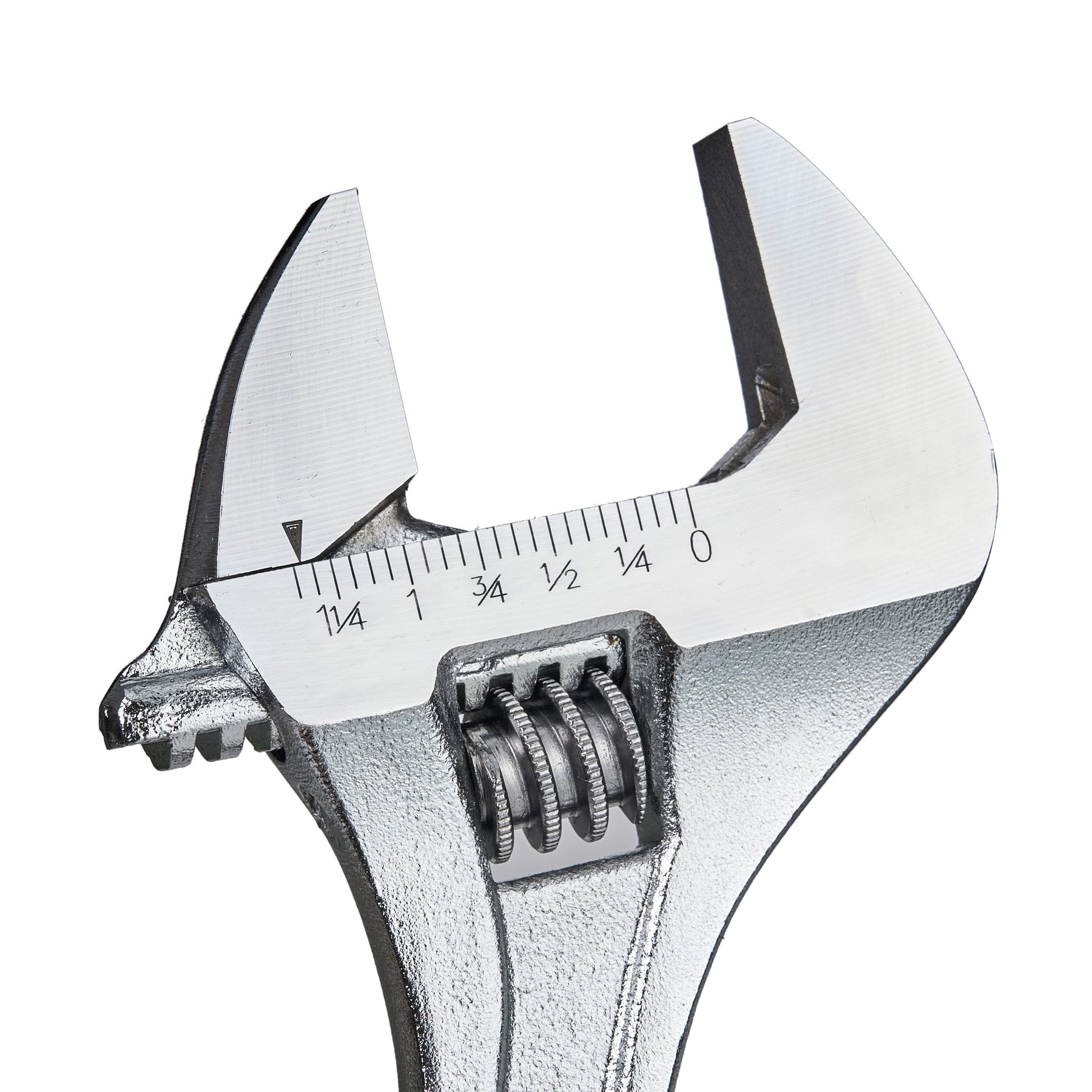 12 in Adjustable Wrench, 1-5/8 in Jaw Capacity, Chrome Finish