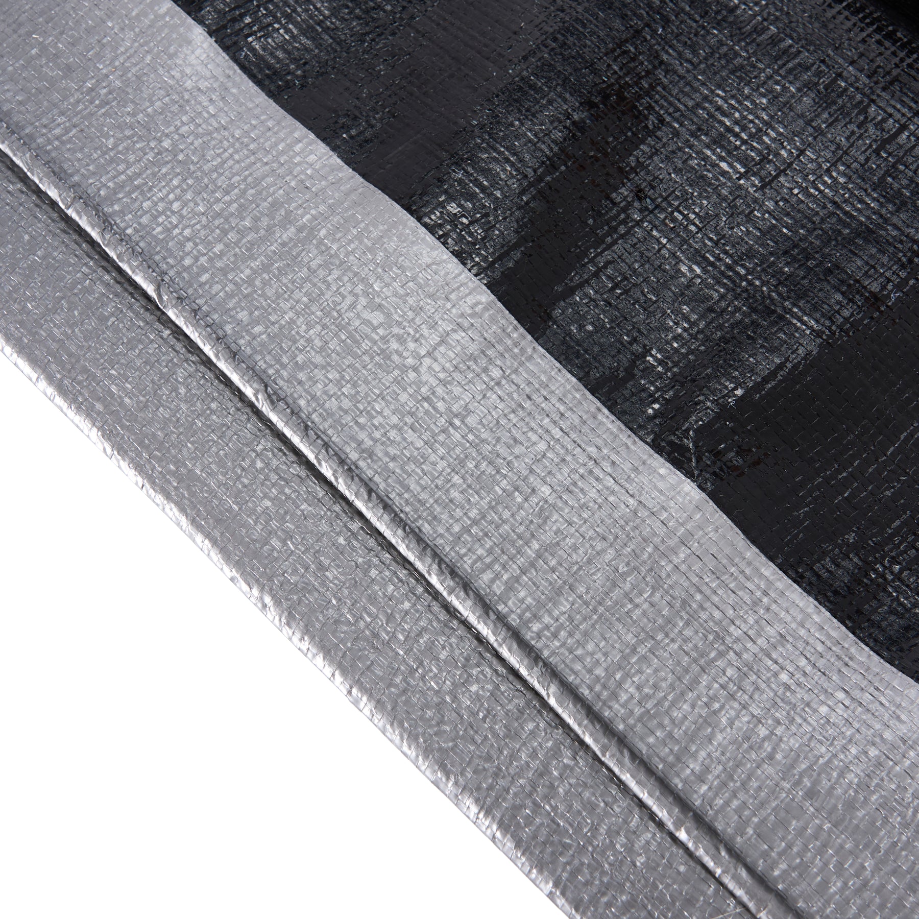 8'×10' Water Resistant Polyethylene Tarp, Silver/Black, 10.5 mil