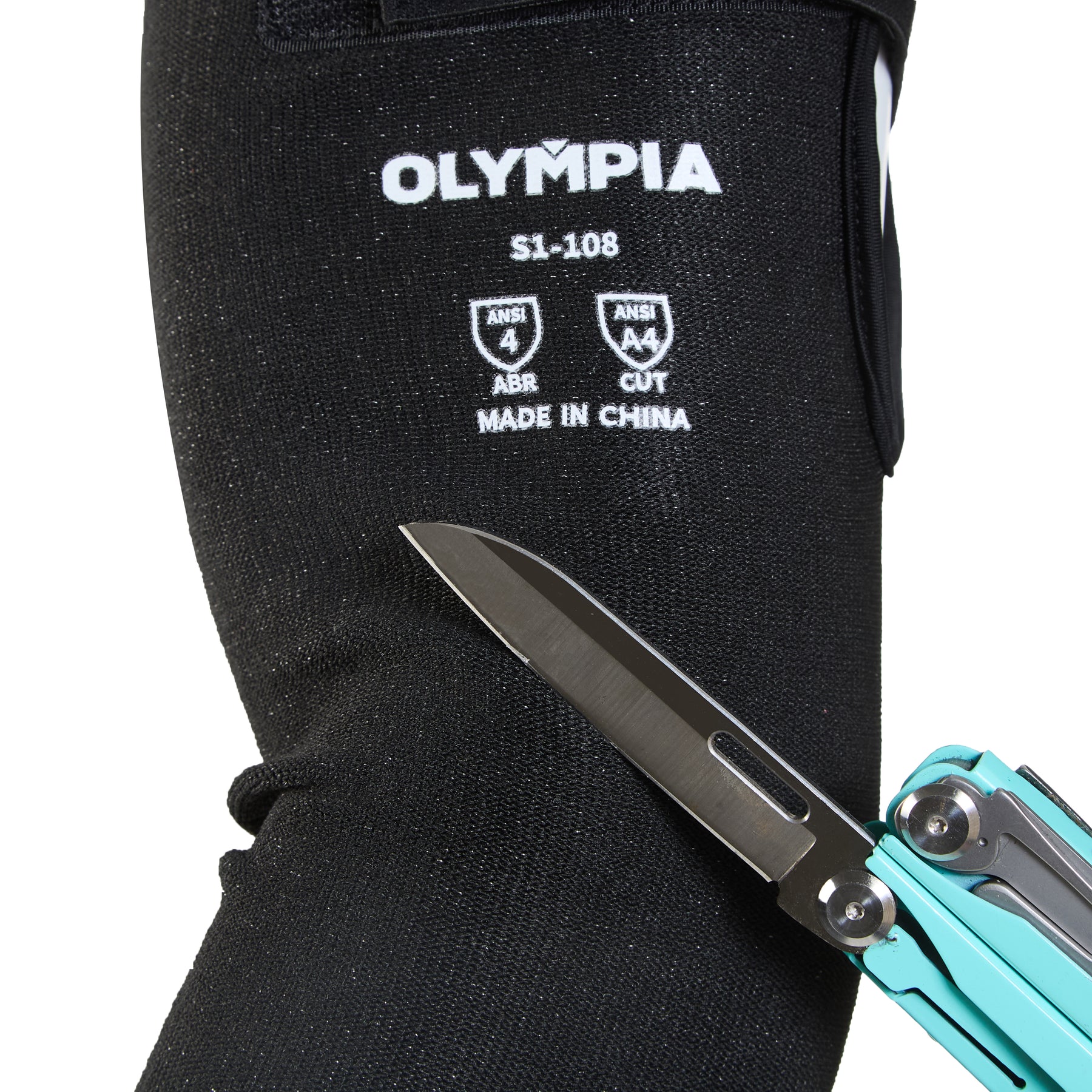 18 in Cut-Resistant Sleeves w/o Thumbhole, Cut Level A4, Polyester/HPPE/Fiberglass, 1 pair