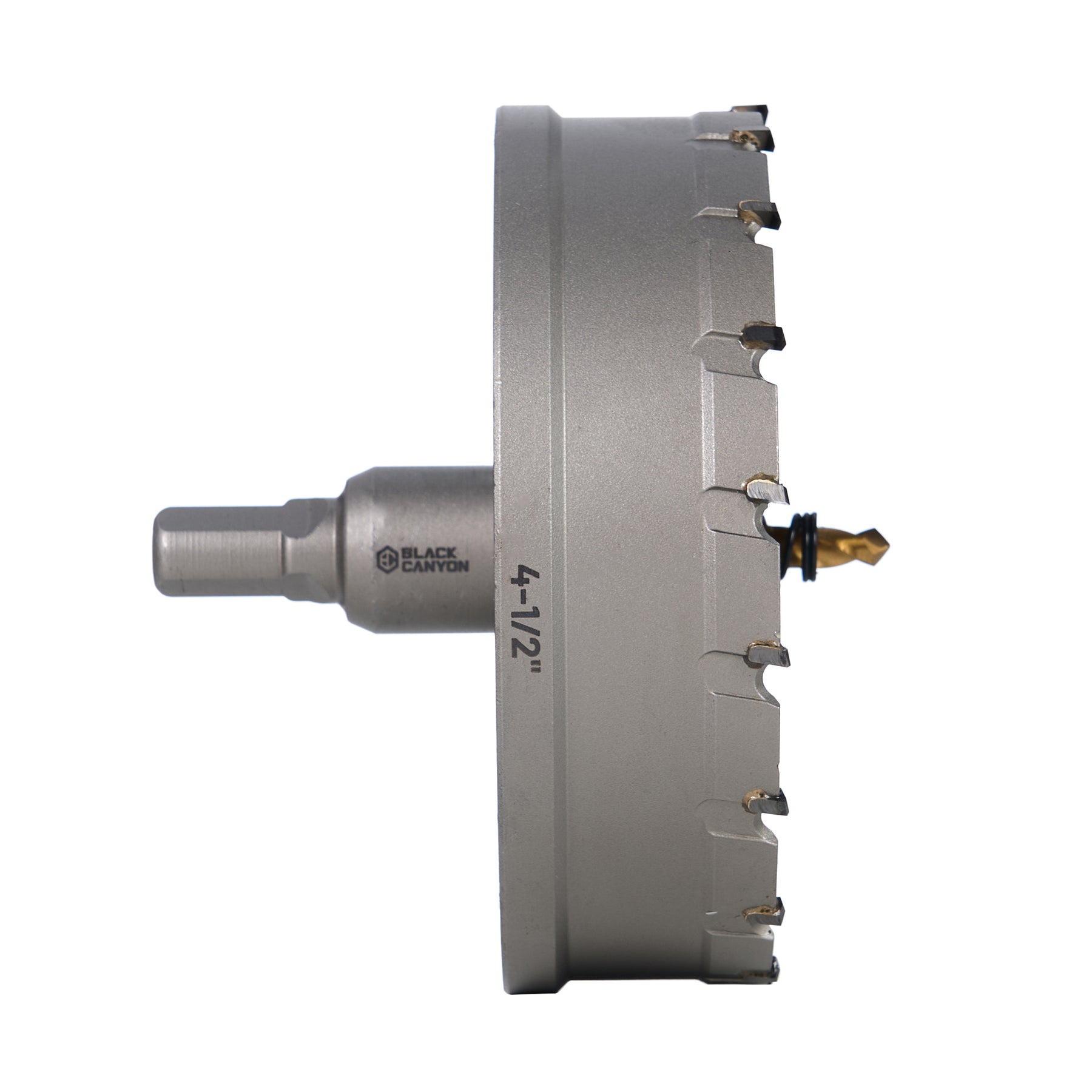4-1/2" Carbide Hole Saw, 3-Flat Shank, 1 pc