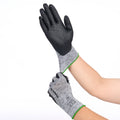 Nitrile Dipped Knit Gloves, S/7, Foam, Gray/Black, 12 Pairs