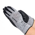 Nitrile Dipped Knit Gloves, XL/10, Foam, Gray/Black, 12 Pairs