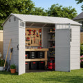 NORTHSKY 8x6 FT Resin Storage Shed with Floor, Outdoor Shed for Backyard