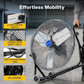 24 in Workstation Floor Fan, 4,950 CFM, 3 Speeds, 1/4 HP