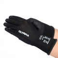 Polyurethane Dipped Knit Gloves, 13ga, XL/10, Black, 12 pairs