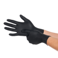 Disposable Nitrile Gloves, 8 mil, Grain, Black, S/7, 100 count