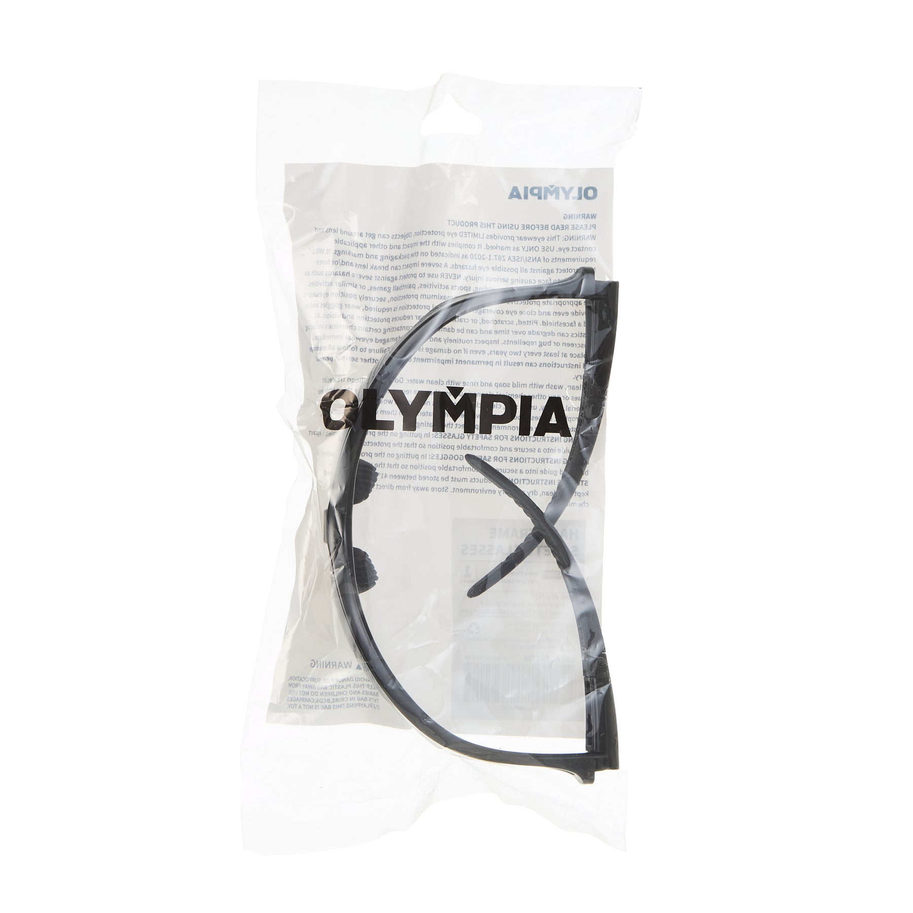 Half-Frame Safety Glasses, I/O Light Smoke, Anti-Scratch, Anti-Fog, Black