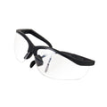 Half-Frame Safety Glasses, Clear, Anti-Scratch, Anti-Fog, Black