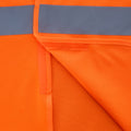 High-Visibility Vest, ANSI Class 2, Orange, XL, Hook-and-Loop, Bag of