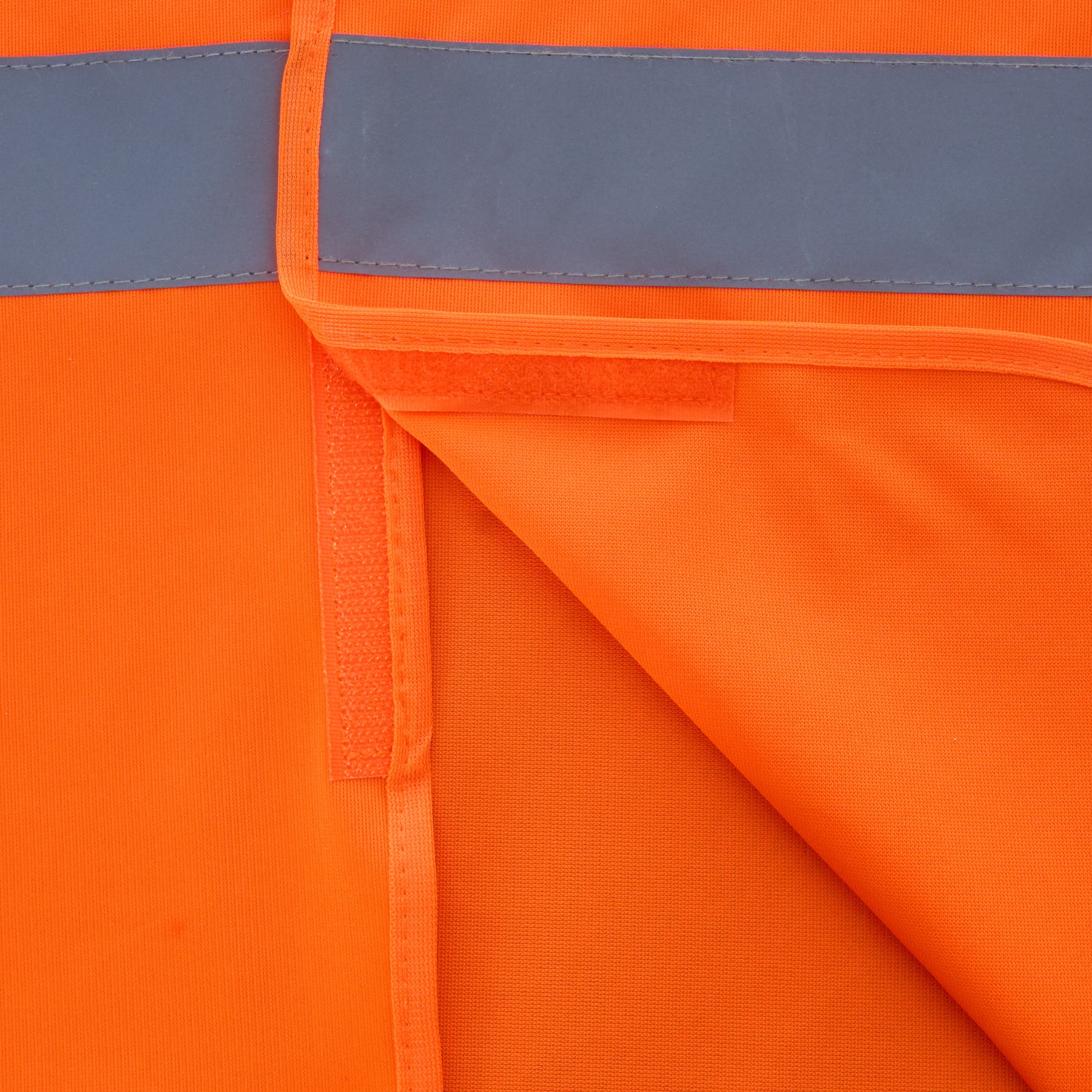 High-Visibility Vest, ANSI Class 2, Orange, XL, Hook-and-Loop, Bag of