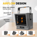 Garage Heater 10000W Electric Fan-forced Heater - Wall/Ceiling Mount, Smart Temperature Control, Overheat Protection, Remote Control & Timer for Workshop, Garage, and Warehouse