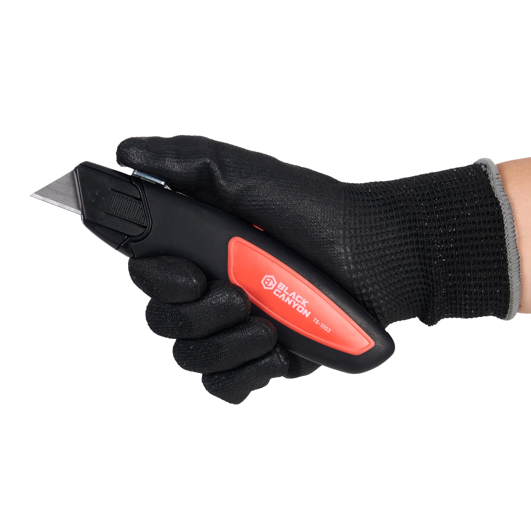 Utility Knife, Auto-Retract, Black & Red