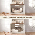 NORTHSKY Cat Litter Box Enclosure with Storage, Fits Most Cat Litter Boxes