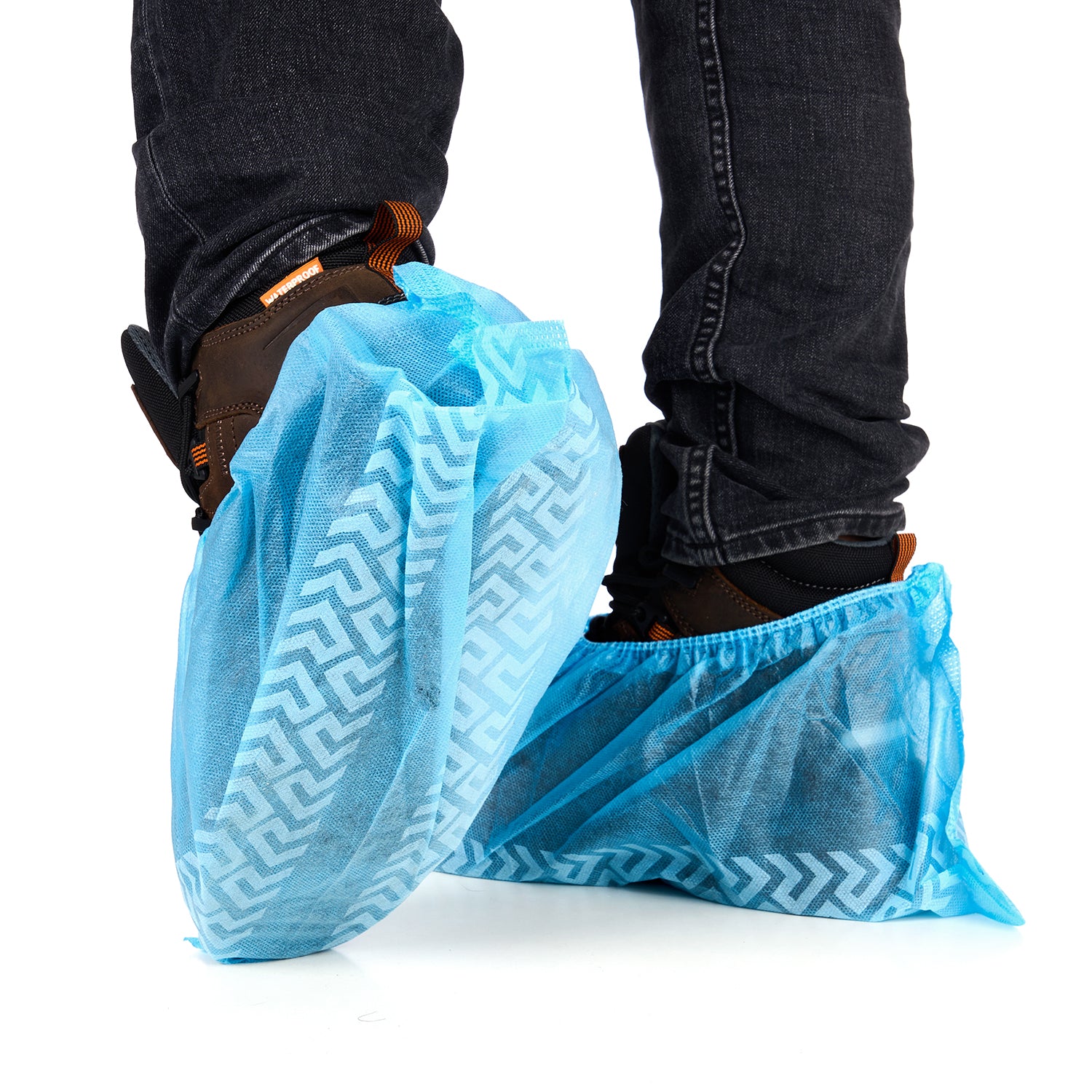 Boot & Shoe Covers, Slip-Resistant, Blue, 100 count