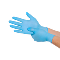 Disposable Nitrile Gloves, 6 mil, Grain, Blue, L/9, 100 count