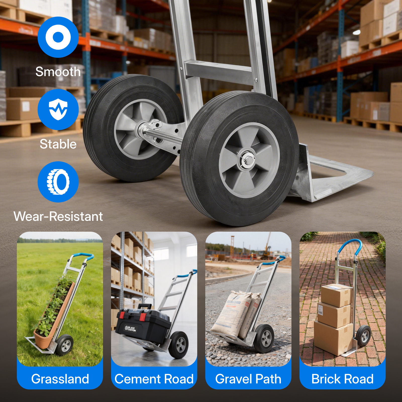 General Purpose Hand Truck, Curved Handle