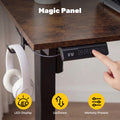 Compact Height-Adjustable Desk, Brown