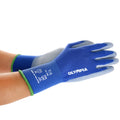 Polyurethane Dipped Knit Gloves, 18ga, S/7, Blue/Gray, 12-Pairs