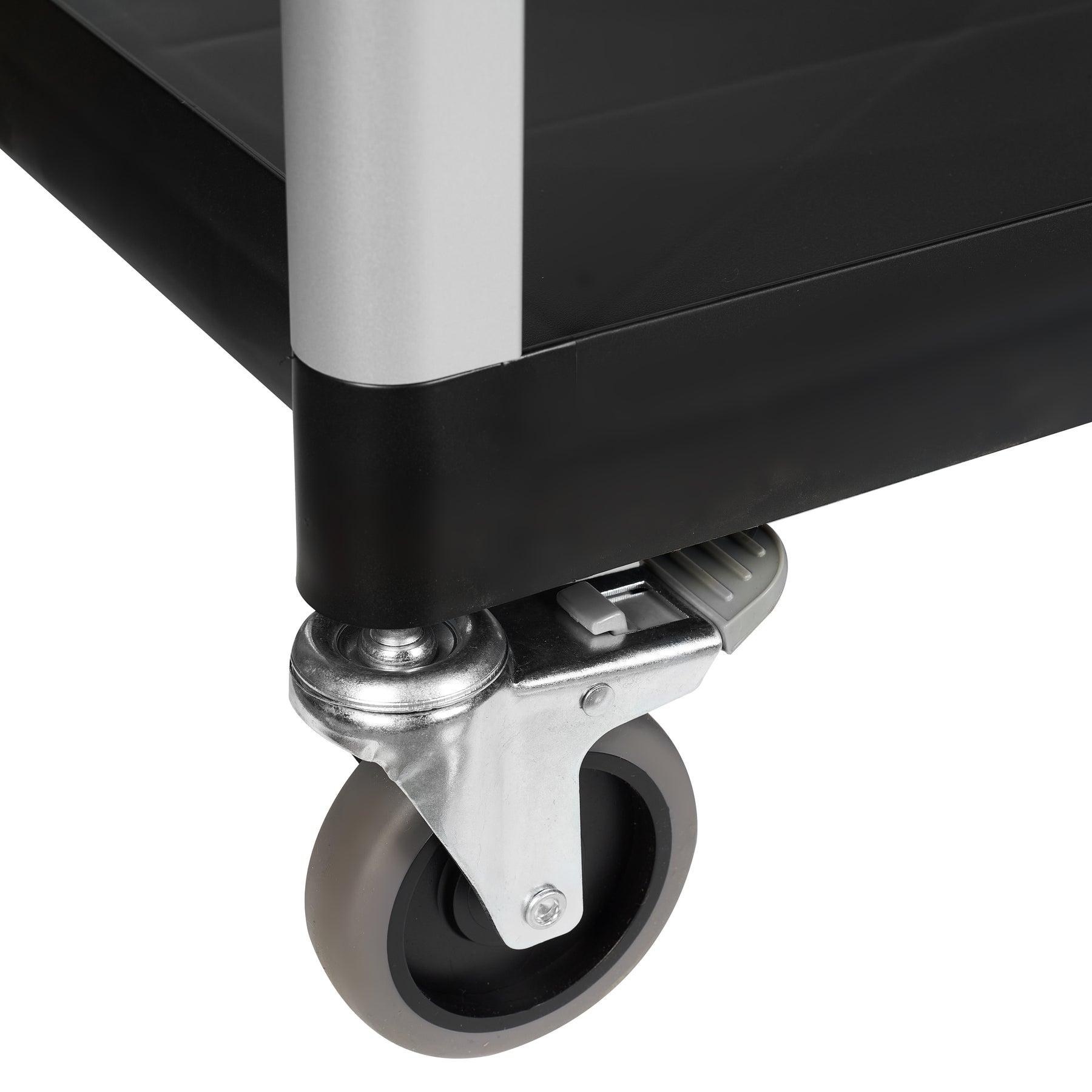 Dual-Handle Utility Service Cart, 3 Shelves, 400 lb. Capacity