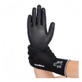 Polyurethane Dipped Knit Gloves, 13ga, L/9, Black, 12 pairs