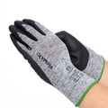Nitrile Dipped Knit Gloves, S/7, Foam, Gray/Black, 12 Pairs
