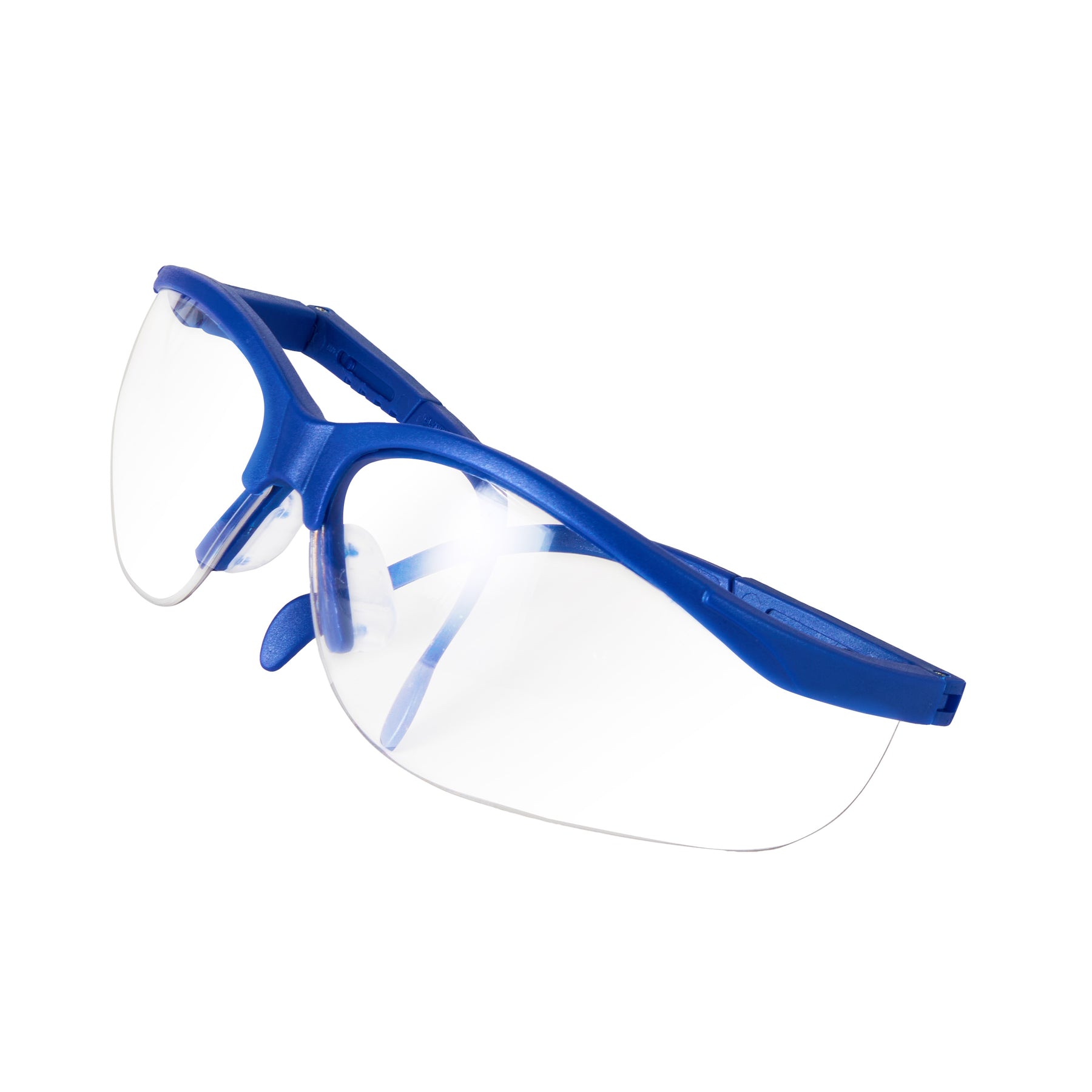 Half-Frame Safety Glasses, Clear Lens, Anti-Scratch, Anti-Fog, Blue