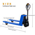 Standard Electric Pallet Jack, 48" x 27", 3300lb Capacity, Blue