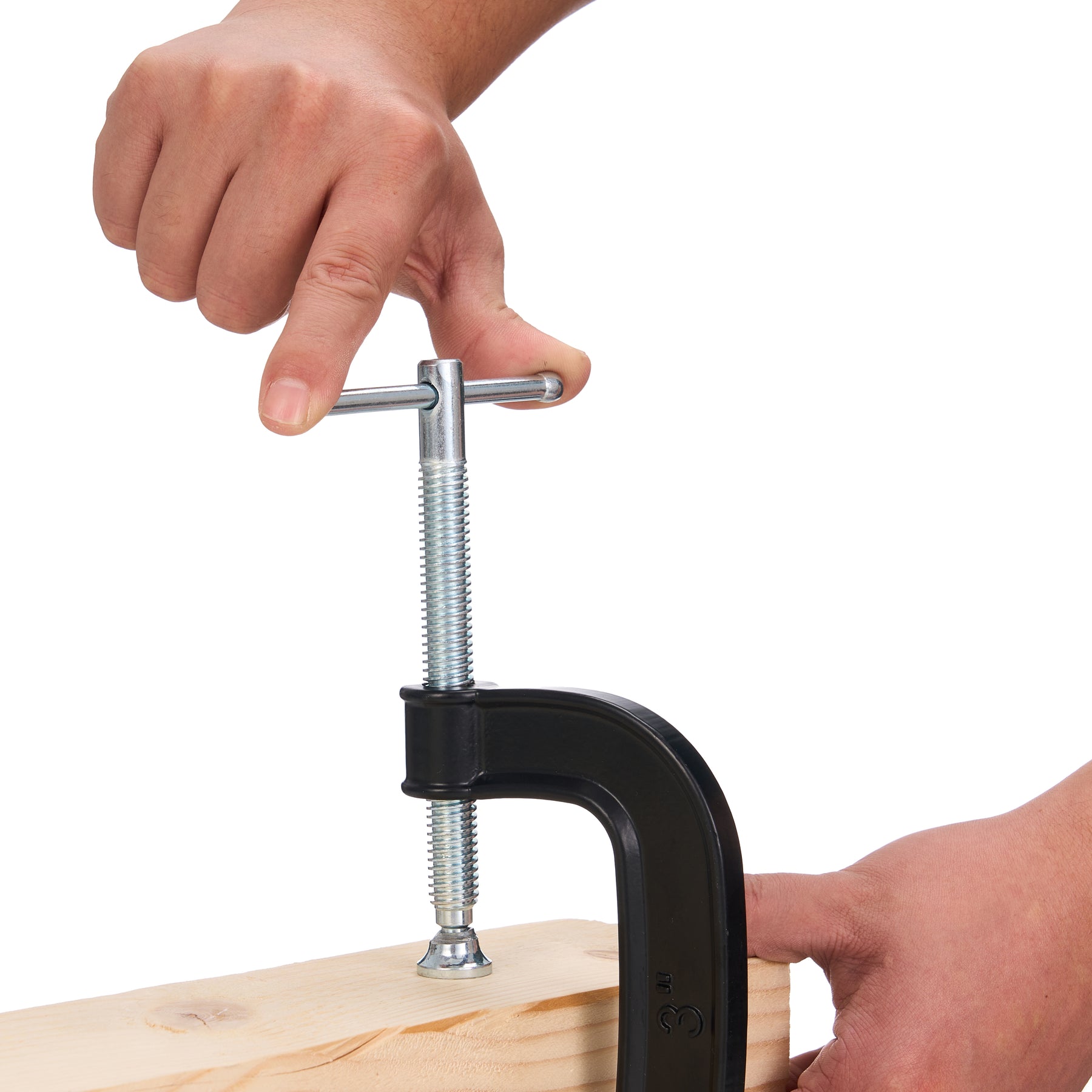 3" C Clamp w/ Swivel Handle, 1400lb Clamping Force