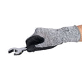Nitrile Dipped Knit Gloves, S/7, Foam, Gray/Black, 12 Pairs