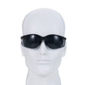 Half-Frame Safety Glasses, Smoke, Anti-Scratch, Anti-Fog, Black