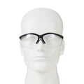 Half-Frame Safety Glasses, Clear, Anti-Scratch, Anti-Fog, Black