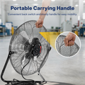 18 in Workstation Floor Fan, 3,200 CFM, 3 Speeds, 1/8 HP
