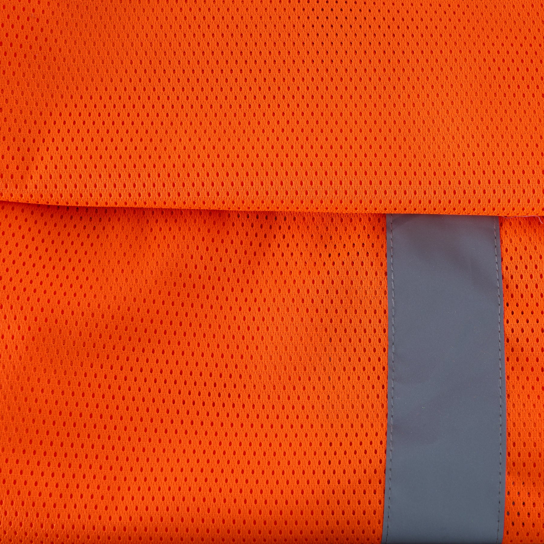 Hi-Vis Vest, ANSI Class 2, Mesh, Zipper, Orange, L, 10-pack